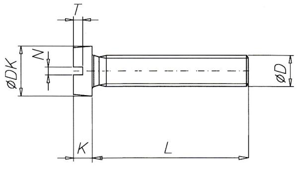 Slotted cylinder head screw DIN 84